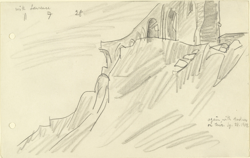 Lyonel Feininger. Ruin on the Cliff. 1928