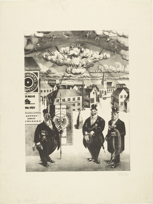 Georg Scholz. Glorification of the Veteran's Association (Apotheose des Kriegervereins). 1921