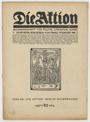 Heinrich Richter-Berlin. Die Aktion, vol. 5, no. 14/15. April 3, 1915