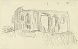 Lyonel Feininger. Ruin on the Cliff. 1928