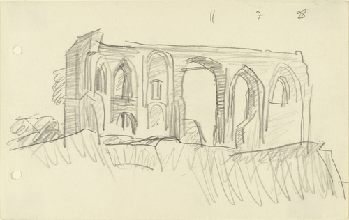 Lyonel Feininger. Ruin on the Cliff. 1928
