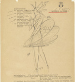 Oskar Schlemmer. Dancer in White (Tänzerin in Weiss) from Notes and Sketches for the Triadic Ballet (Das triadische Ballett). (c. 1938)