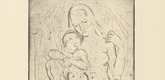 Wilhelm Lehmbruck. Mother and Child (kneeling, full) [Mutter und Kind (kniend ganz)]. (1910, printed 1920)