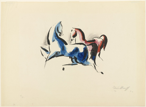 Edwin Scharff. Two Horses (Zwei Pferde). (1919)