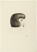 Otto Dix. Mutzli (Portrait of Mrs. Dix) [Mutzli (Bildnis Frau Dix)] for the Fourth Annual Portfolio 1924 (Vierte Jahresgabe 1924). (1924)