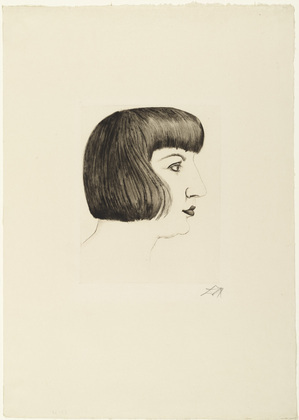 Otto Dix. Mutzli (Portrait of Mrs. Dix) [Mutzli (Bildnis Frau Dix)] for the Fourth Annual Portfolio 1924 (Vierte Jahresgabe 1924). (1924)