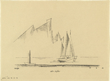 Lyonel Feininger. Motor-Sailer (Motor-Segler). 1930