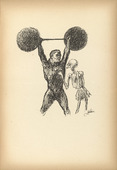 Alfred Kubin. Athlete (Athlet) from Ein neuer Totentanz (A New Dance of Death). 1947 (reproduced drawing executed 1938)