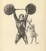 Alfred Kubin. Athlete (Athlet) from Ein neuer Totentanz (A New Dance of Death). 1947 (reproduced drawing executed 1938)