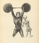 Alfred Kubin. Athlete (Athlet) from Ein neuer Totentanz (A New Dance of Death). 1947 (reproduced drawing executed 1938)