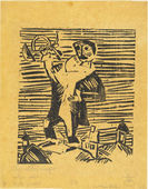 Lyonel Feininger. Trumpeter (Trompeter). 1918