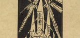 Lyonel Feininger. Cathedral (Kathedrale)  [small trial block]. 1919