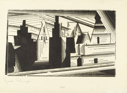 Lyonel Feininger. Old Gables in Lüneburg (Die Giebel in Lüneburg). 1924