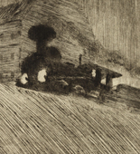 Lyonel Feininger. The Locomotive (Die Maschine). 1906