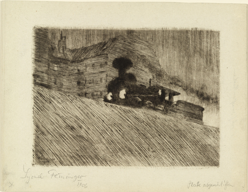 Lyonel Feininger. The Locomotive (Die Maschine). 1906