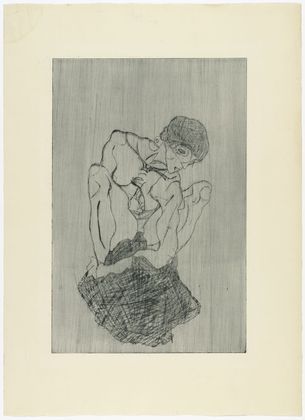 Egon Schiele. Sorrow (Kümmernis) from The Graphic Work of Egon Schiele (Das Graphische Werk von Egon Schiele). (1914, published 1922)