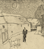 Lyonel Feininger. Winter Night (Winternacht). (1916-1917)