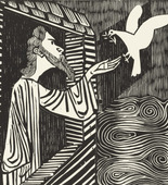 Gerhard Marcks. Noah. (1954, woodcut executed 1948)