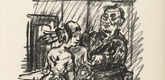 Oskar Kokoschka. Job, Chambermaid and Parrot (Hiob, Kammerjungfrau und Papagei) (plate, page 7) from Hiob (Job). 1917 (executed 1916/17)