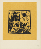 Lyonel Feininger. Town Gate, Ribnitz (Das Tor, Ribnitz). 1918