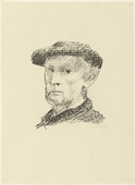 Gerhard Marcks. Self-portrait (with Cap) [Selbstbildnis (mit Mütze)]. (1948)