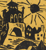 Lyonel Feininger. Town Gate, Ribnitz (Das Tor, Ribnitz). 1918