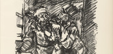 Oskar Kokoschka. Job and the Contortionist (Hiob und der Kautschukmann) (plate, page 19) from Hiob (Job). 1917 (executed 1916/17)