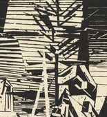 Lyonel Feininger. Gelmeroda (with the Fir Tree) (Gelmeroda [mit Tanne]). 1918
