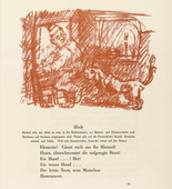 Oskar Kokoschka. Job and the Poodle (Hiob und der Pudel) (headpiece, page 21) from Hiob (Job). 1917 (executed 1916/17)