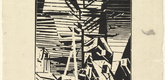 Lyonel Feininger. Gelmeroda (with the Fir Tree) (Gelmeroda [mit Tanne]). 1918