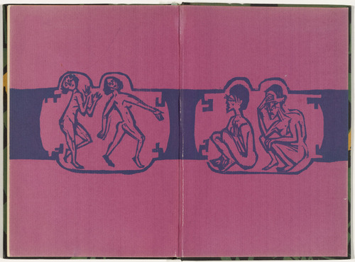 Ernst Ludwig Kirchner. Back endpapers (Vorsatz) from Umbra Vitae (Shadow of Life). 1924