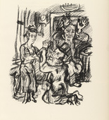 Oskar Kokoschka. Job, Anima and the Contortionist (Hiob, Anima und der Kautschukmann) (plate, page 27) from Hiob (Job). 1917 (executed 1916/17)