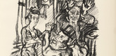 Oskar Kokoschka. Job, Anima and the Contortionist (Hiob, Anima und der Kautschukmann) (plate, page 27) from Hiob (Job). 1917 (executed 1916/17)