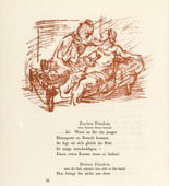 Oskar Kokoschka. The Maiden and the Firebrand (Das Fräulein und der Heißsporn) (in-text plate, page 38) from Hiob (Job). 1917 (executed 1916/17)