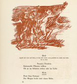 Oskar Kokoschka. Lumbago (Der Hexenschuss) (in-text plate, page 42) from Hiob (Job). 1917 (executed 1916/17)