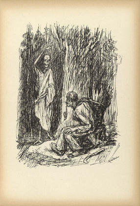 Alfred Kubin. Brushwood Gatherer (Reisigsammler) from Ein neuer Totentanz (A New Dance of Death). 1947 (reproduced drawing executed 1938)