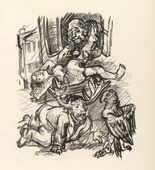 Oskar Kokoschka. Job with Horns (Hiob mit Geweih) (plate, page 45) from Hiob (Job). 1917 (executed 1916/17)