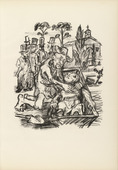 Oskar Kokoschka. The Gentlemen in Mourning Dress (Die Herren in Trauerkleidung) (plate, page 49) from Hiob (Job). 1917 (executed 1916/17)