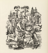Oskar Kokoschka. The Gentlemen in Mourning Dress (Die Herren in Trauerkleidung) (plate, page 49) from Hiob (Job). 1917 (executed 1916/17)