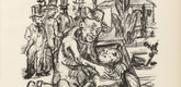 Oskar Kokoschka. The Gentlemen in Mourning Dress (Die Herren in Trauerkleidung) (plate, page 49) from Hiob (Job). 1917 (executed 1916/17)