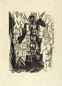 Lyonel Feininger. Paris Houses (Pariser Häuser) annual print for the Gesellschaft der Erfurter Museumsfreunde (Society for the Friends of the Erfurt Museum). 1920 (published 1927)