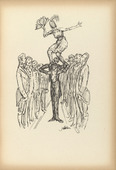 Alfred Kubin. Acrobats (Akrobaten) from Ein neuer Totentanz (A New Dance of Death). 1947 (reproduced drawing executed 1938)