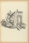 Alfred Kubin. Gardener (Gärtner) from Ein neuer Totentanz (A New Dance of Death). 1947 (reproduced drawing executed 1938)