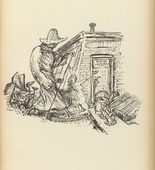 Alfred Kubin. Gardener (Gärtner) from Ein neuer Totentanz (A New Dance of Death). 1947 (reproduced drawing executed 1938)