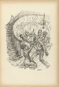 Alfred Kubin. Tavern (Kaschemme) from Ein neuer Totentanz (A New Dance of Death). 1947 (reproduced drawing executed 1938)