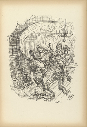 Alfred Kubin. Tavern (Kaschemme) from Ein neuer Totentanz (A New Dance of Death). 1947 (reproduced drawing executed 1938)