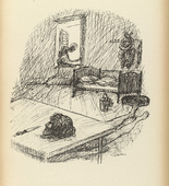 Alfred Kubin. Blue Beard's Room (Blaubarts Zimmer) from Ein neuer Totentanz (A New Dance of Death). 1947 (reproduced drawing executed 1938)