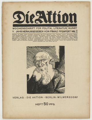 Marcel Slodki. Die Aktion, vol. 5, no. 43/44. October 23, 1915