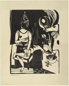 Heinrich Campendonk. Seated Harlequin (Sitzender Harlekin). (1922)