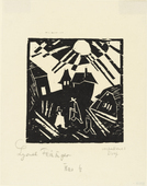 Lyonel Feininger. Desolated Village (Verfallenes Dorf). 1918